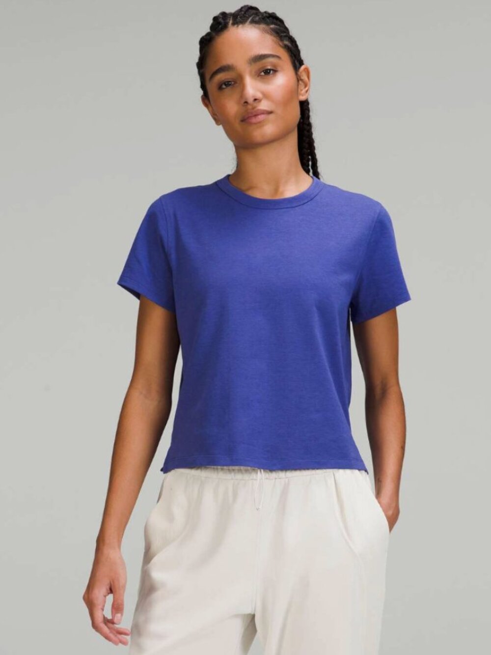 Lululemon Classic-Fit Cotton-Blend T-Shirt in Psychic size 4
